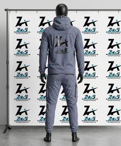 Conjunto Deportivo de Hombre con Capucha, Estilo Hip Hop, Color Sólido, Resistente al Viento, Transpirable, de Secado Rápido, 100% Algodón, para Invierno - Product Image 2