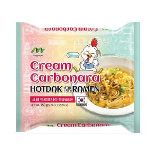[YNK INTERNATIONAL KOREA] Hotdak Creamy Carbo Ramen Korean Stir Fry Instant Noodle with Spicy Carbonara Sauce - Product Image 3