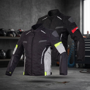 Unisex Full Sleeve <b>Motorcycle</b> <b>Jacket</b> Windproof Quick Dry Color Block Black Gray Red Yellow Riding <b>Jacket</b> - Product Image 3
