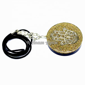 Vente en gros Orgonite pendentif collier Agate pierre précieuse sculptée dans le style Feng Shui pour la protection EMF et l'utilisation de souvenirs - Product Image 5