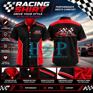 Chemise de course d'équipe respirante, chemises personnalisées pour équipe de réparation, chemises de mécanicien à séchage rapide pour hommes, chemises de mécanicien automobile OEM, vêtements de sport - Product Image 4