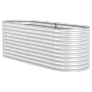 Lit surélevé de jardin en acier galvanisé 94.5 "x 31.5" x 31.9 "couleur argent - Product Image 4