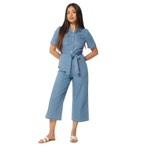 Mono vaquero de moda para mujer, corte holgado, fabricante mayorista OEM ODM - Product Image 1