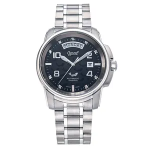Ogival brand watch Roman Numerals design sliver Titanium SWISS movement mechanical watch for man