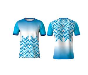 T-shirt sportif à manches courtes à col rond pour homme, imprimé par sublimation, personnalisable, écologique, respirant, séchage rapide, 100% polyester - Product Image 1