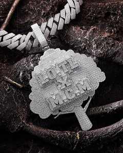 Pendentif Lettre Personnalisé VVS Moissanite pour Homme, Testeur de Diamant, Breloques Hip Hop, Bijoux en Argent 925 Iced Out - Product Image 2