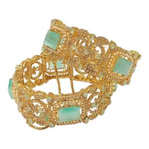 Elegant Artificial Bracelet Collection Fashion Jewelry <b>Sets</b> Designer <b>Bangles</b> for Women Bridal Party Wear Custom Jewelry - Product Image 1