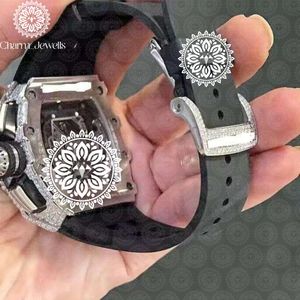 Montre Tonneau de Luxe Charm Jewells en Acier Inoxydable, Analogique à Quartz, Bracelet en Silicone, Fermoir Pliant, Unisexe, Tendance - Product Image 2