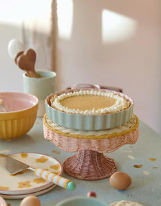 Soporte para Pastel Tejido en Tono Mostaza y Marrón Tostado, Pedestal Rústico Trenzado a Mano para Mesas de Estilo Rústico - Product Image 5