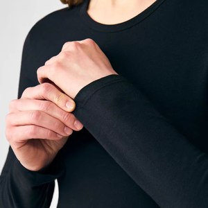 Camiseta de manga larga con orificios para los pulgares para mujer, uniforme de enfermera, venta al por mayor para hospital - Product Image 6