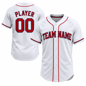 Maillot de baseball brodé sur mesure, léger, respirant, à boutons, uniforme d'équipe personnalisé, OEM - Product Image 1