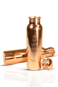 ILAHI's Copper Eco-Friendly 500ml <b>Water</b> <b>Bottle</b> Lid Classic Design Travel Outdoor Use Uttar Pradesh Model ICOMCB-13247 - Product Image 5