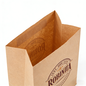 Bolsa para Papas Fritas de Papel Kraft Natural Biodegradable 100% Reciclado Post-Consumo - Product Image 2