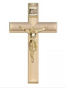 Crucifijo de Diseño Sencillo con Acabado Plateado, Bendición del Obispo, Color Personalizado, Decorativo para Navidad, Iglesia Católica Cristiana - Product Image 5