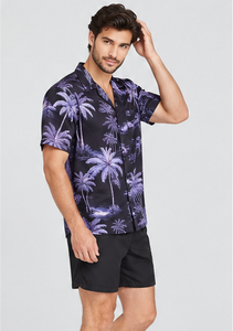 Wholesale Custom Tropical <b>Shirt</b> Men <b>Hawaiian</b> Printed Button Down Short Sleeve Loose Holiday Beachwear Summer Floral Beach <b>Shirt</b> - Product Image 4