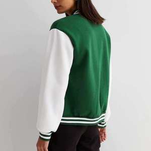 Vestes personnalisées de style universitaire en laine, cuir et coton, coupe-vent, col montant - Product Image 6
