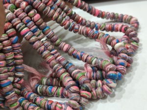 Perles rondes en agate Fordite multicolores, lisses, 8 mm, vendues par brin de 8 pouces de long - Product Image 5