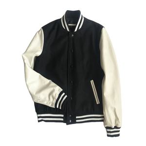 Chaqueta de Béisbol Casual de Lana para Hombre, Estilo Universitario, Reversible, Manga Corta con Ribete, Estilo Informal, Novedad de 2020 - Product Image 1