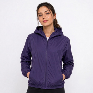 Nouvelle veste coupe-vent imperméable pour femme, design personnalisé, fermeture éclair, polyester, nylon, randonnée en plein air, veste décontractée - Product Image 5