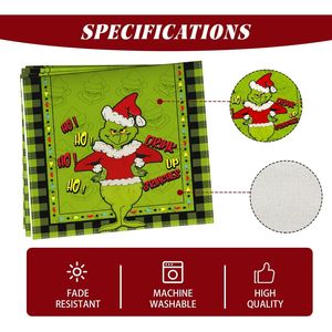 Runner da Tavola Natalizio 13x72 Pollici, Decorazioni Festive per l'Inverno e le Feste, Complemento per Tavolo da Cucina e Sala da Pranzo - Product Image 2