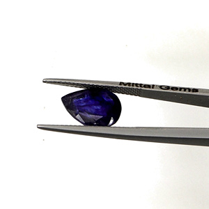 Saphirs bleus naturels de Bangkok, taille poire calibrée 9x11mm, pierres précieuses de saphir bleu naturel facettées pour la création de bijoux - Product Image 2