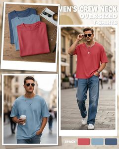 เสื้อยืดโอเวอร์ไซส์ผ้าฝ้ายแท้ 100% น้ำหนัก 220 กรัม พิมพ์ลายตามสั่งที่ไหล่ สไตล์ฮิปฮอป ไซส์ใหญ่พิเศษ ผ้าฝ้ายแท้ 100% ทรงบ็อกซี่ สำหรับผู้ชาย - Product Image 3