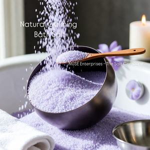 Sel de l'Himalaya naturel apaisant avec essence de lavande, cristaux riches en minéraux pour une relaxation profonde, expérience de spa moderne - Product Image 2