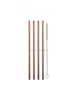 Pailles en cuivre de luxe durables pour boissons chaudes/froides, écologiques et réutilisables, accessoires de bar personnalisables avec logo pour usage quotidien