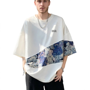 เสื้อยืดผู้ชายทรงปกติสีขาวผ้าฝ้าย 300 กรัม ระบายอากาศได้ดี พิมพ์ลายหมีเท็ดดี้แนวทแยง แขนสั้น สไตล์สตรีทแวร์ ยี่ห้อ ONETEN APPAREL - Product Image 2