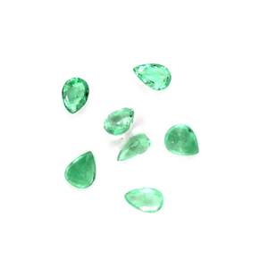 Émeraudes zambiennes naturelles calibrées en forme de poire 3x5mm, pierres précieuses facettées naturelles pour la création de bijoux, prêtes à l'emploi - Product Image 3