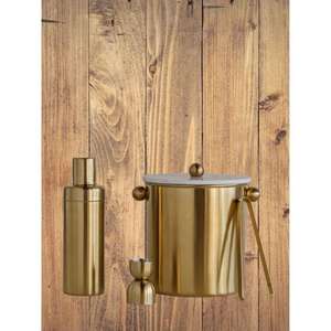 Juego de Coctelera Portátil de Metal y Latón de Lujo Moderno, Ecológico y Reutilizable de 750 ml, Hecho a Mano, Modelo Bold Blossom Deluxe BB0033, Herramientas de Bar - Product Image 3