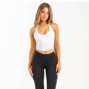Ensemble 2 pièces pour femme : Leggings évasés taille haute froncés noirs et haut, respirant, idéal pour le fitness et le yoga – Grande demande, fabrication OEM - Product Image 2
