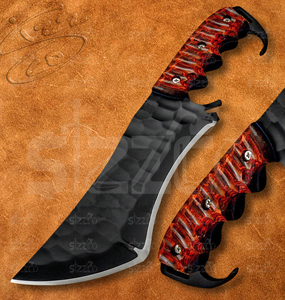 Cuchillo de Supervivencia Táctico de Acero D2 Hecho a Mano, de Grado Industrial, con Mango de Madera de Sequoia, OEM ODM - Product Image 3