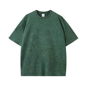 Custom Oversized Acid Wash T Shirt Men Vintage Washed Cotton Streetwear Tee Loose Fit Blank Printed T Shirt - Product Image 6