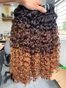 Paquetes de cabello humano vietnamita 100% sin procesar calidad Remy con estilo euroasiático Jerry Curl - Product Image 6