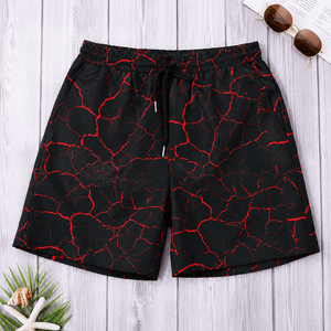 Pantalones Cortos Deportivos Ligeros Personalizados para Hombre, con Estampado de Rayos Aleatorios, Cintura con Cordón Ajustable, Traje de Baño - Product Image 1