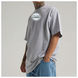 เสื้อยืดเปล่าสำหรับพิมพ์ลาย DTG ขายส่ง ผ้าคอตตอนหนา 240GSM ทรงหลวมไหล่ตก - Product Image 1