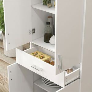 Mobile da Cucina Moderno con Materiali in Legno, Alluminio e Acciaio Inossidabile, Autoportante per Installazione in Bagno - Product Image 6
