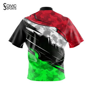 Camisetas de Polo para Bolos, Transpirables, Sublimadas, de Spandex/Algodón, al por Mayor, con Logotipo Personalizado, Manga Corta, Uniformes Deportivos para Hombre - Product Image 4