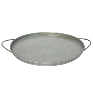 ถาดตกแต่งเงินชุบสังกะสีพร้อมขอบทองแดงและที่จับสำหรับบ้านสำนักงานปาร์ตี้งานแต่งงานถาดเสิร์ฟ - Product Image 5