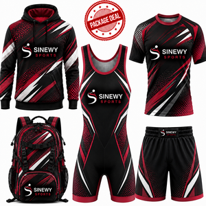 Paquete de Ropa Deportiva Personalizada para Lucha Libre: Singlet, Rash Guard, Pantalones Cortos de Lucha, Sudadera con Capucha y Cremallera de Cuarto, Uniforme Deportivo para Entrenamiento en Equipo - Product Image 2