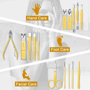 AQDAS INDUSTRIES Professional Manicure Kit Stainless Steel Nail <b>File</b> Tweezers Cuticle Pusher 5-in-1 Nail Clipper 6-Piece Set for - Product Image 2