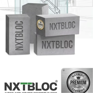 NXTBLOC Industrial Design Lightweight AAC <b>Blocks</b> Fire Resistant Eco Friendly Construction Material From Gujarat - Product Image 1