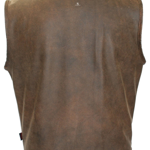 Gilet en cuir pour homme OEM ODM Personnalisé Vente en gros Veste sans manches de motard pour adultes Blouson moto Décontracté Haut de gamme 2026 - Product Image 2