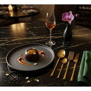 Gold PVD coated Flatware Set of 4 Cutlery Spoon Fork Knife Sturdy Design Perfect <b>Wedding</b> Rental Cutlery Direct From Manufacturer - Product Image 1