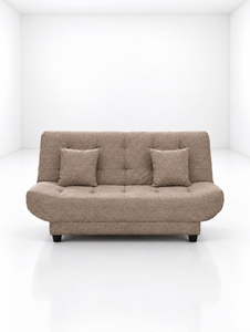 Canapé-lit moderne Velva Taupe convertible pour salon, appartement, hôtel, villa, hôpital, fabricant de tissus sur mesure - Product Image 1