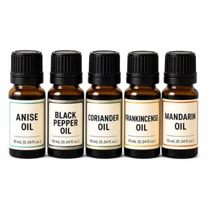 Lot de 5 Huiles Essentielles Pures (Anis, Bergamote, Safran) Qualité Cosmétique, Vente en Gros Marque Blanche, Fournisseur en Vrac Inde OEM/ODM - Product Image 2