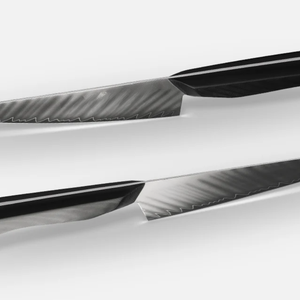Juego de Cuchillos de Cocina Profesionales con Cuchillo Santoku y Cuchillos Multiusos, Mangos Ergonómicos Negros para Cortar Carne y Verduras - Product Image 3