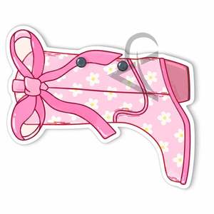 Palette de rangement pour extensions de cils en acrylique rose, durable, avec motif 'Boot Lash Tile' et nœud, style floral et cowboy, personnalisable avec logo, avec aimants - Product Image 5