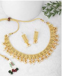 Dreamidea 18K Gold Plated Stainless Steel Jewelry Set for Women Chunky Trendy Engagement Party Wedding <b>Gift</b> Necklace Earrings - Product Image 1